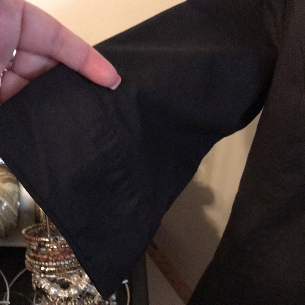 Lee Rider’s Black 3/4 sleeve blouse, XL. New w/o tags with vintage necklace - Picture 8 of 10